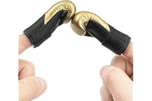 AQKILO Boxing Gloves Mini Finger Puppets, Knock Out Your Stress! Weird Stuff Random White Elephant Gifts, 2Pcs (Gold)