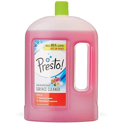 Amazon Brand-Presto! Disinfectant Floor Cleaner Floral, 2 L