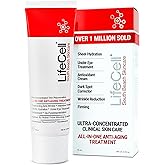 LifeCell All In One Anti-Aging Cream – Reduces Wrinkles, Fine Lines, Dark Circles & Sun Damage – Retinol, Vitamin C, DMAE & Hyaluronic Acid – Fragrance-Free, for All Skin Types (2.54oz)