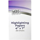 Hair Papers for Highlighting (4" x 7";250 Sheets) &ndash; Salon Papers for Hair Stylist, Balayage, Ombre &amp; Bleach &ndash; Cute Hair Papers, Long Papers for Highlighting, Lightweight &amp; Translucent