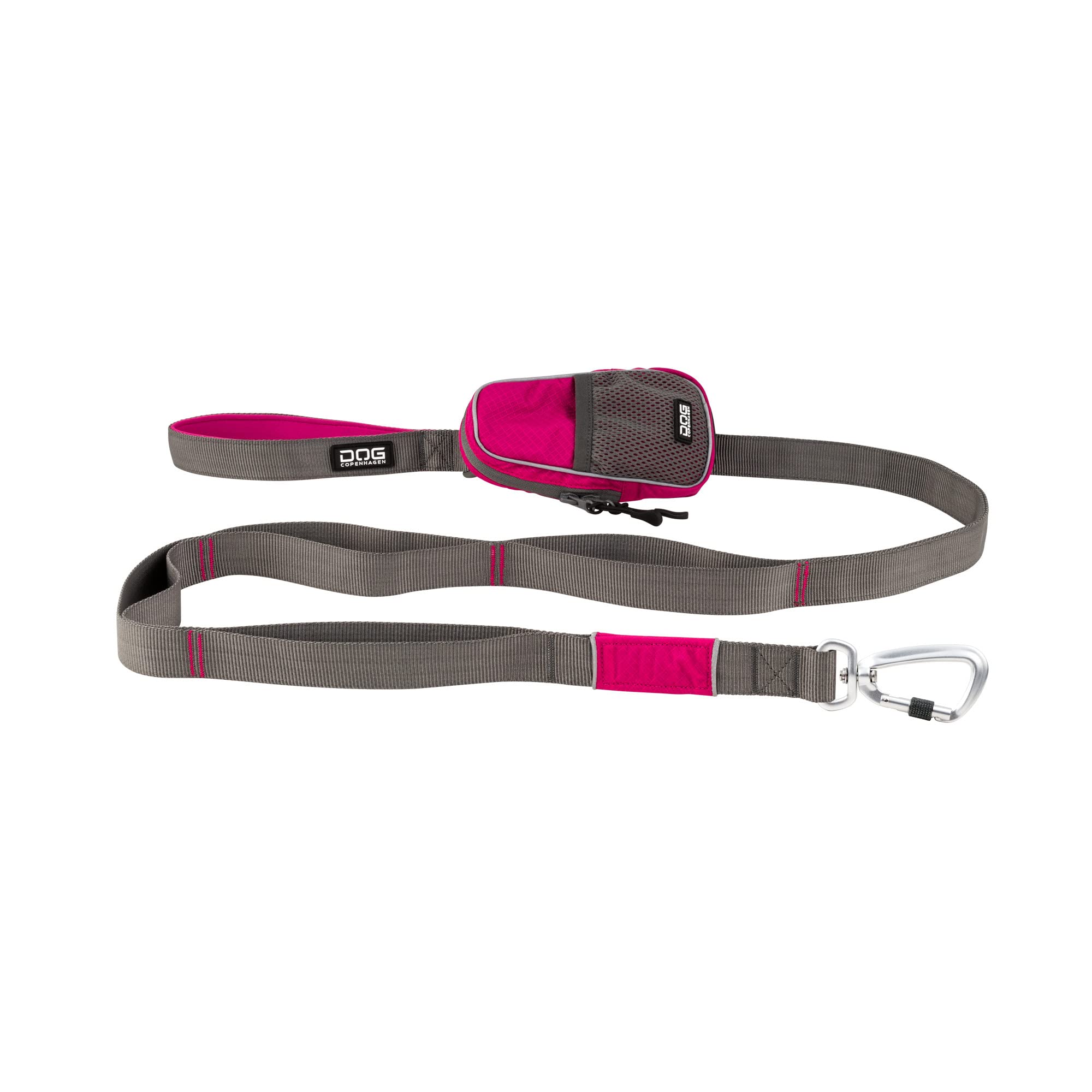 DOG Copenhagen Urban Trail Leash - Strong Dog Lead for Small, Medium and Large dogs - Padded Handle and Aluminum Carabiner - Puppy Lead, Wild Rose, Size S