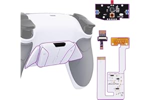 eXtremeRate Programable RISE4 V3 Remap Kit for PS5 Controller BDM-030 040 050, Upgrade Board White Redesigned Rubberized Grip