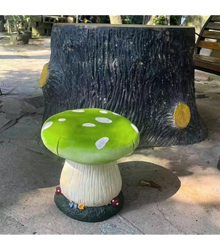 Amazon.com : ZYHYZLF Small Mushroom Shape Ottoman, Outdoor Garden