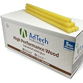 AdTech Professional High Performance Wood High Temp Industrial Bond Hot Glue Sticks 10" Amber