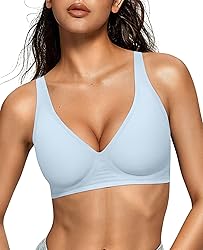 OEAK Womens Deep V Bras Wireless Comfortable Bra