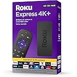 Roku Express 4K+ | Roku Streaming Device 4K/HDR, Roku Voice Remote, Free & Live TV