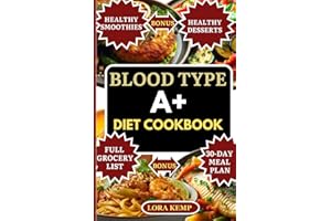 BLOOD TYPE A+ COOKBOOK: Delicious Anti-Inflammatory Blood Type A+ Diet Recipes to Improve Gut Health, Weight Loss, Boost Immu