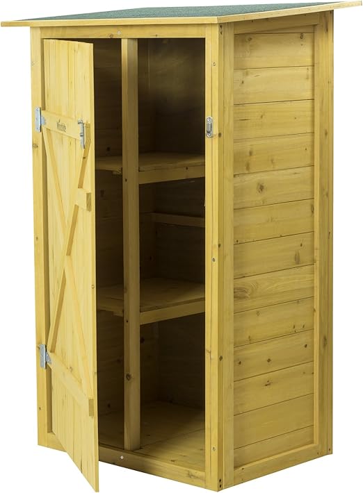 Woodside Aufbewahrungsschrank Aus Holz Fur Gartengerate Im Aussenbereich Amazon De Garten