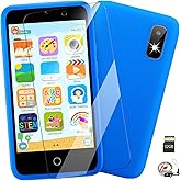 MINIBEAR Kids Toy Smartphone, 3.97" Toddler Dual Camera Learning Toys, 201+ Educational Games Play Phone No WiFi for Girls Boys 3-12 Christmas Birthday Gifts with 32g SD Card (Blue)