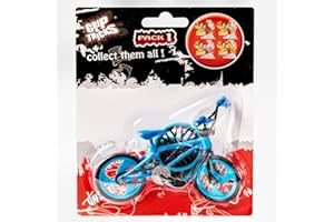 SPIRITRIDERS GRIP TRICKS Grip and Tricks - Blue Finger BMX Freestyle with 2 Extra Toy Bike Wheels and 1 Finger Bikes Tool - Pack 1 Finger Toy for Kids 6+ Years Old
