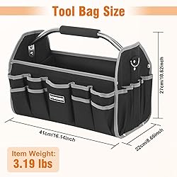 Kowsinde 16 Inch Tool Bag, Electrician Tool