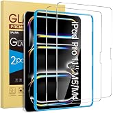 SPARIN Screen Protector for iPad Pro 11 Inch 2025/2024 M5 M4 (6th/5th Gen) | 2 Pack, Installation Frame, Tempered Glass for iPad Pro 11, Scratch Resistant, Case Friendly, Apple Pencil Pro Compatible