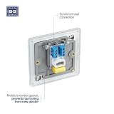BG Electrical Single Telephone Master Socket Slimline Brushed Steel view 4