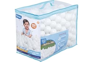 Bestway Plastic White Play Balls 250ct | Great for Indoor and Outdoor Playpens, Ball Pits, Bouncers, Kiddie Pools