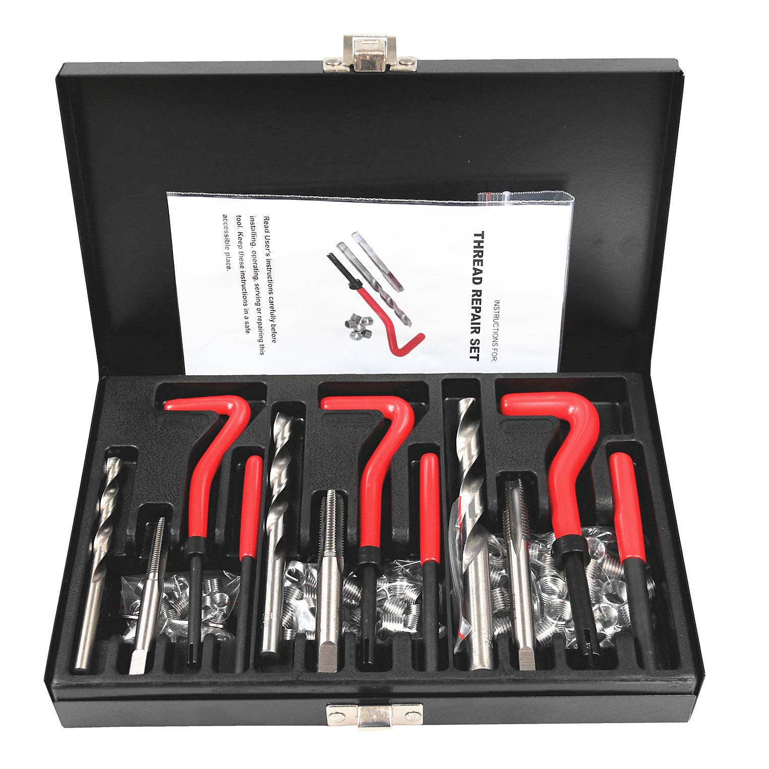 BestsQ 88 pc Stripped Thread Rethread Recoil Repair Kit Metric M6 M8 M10