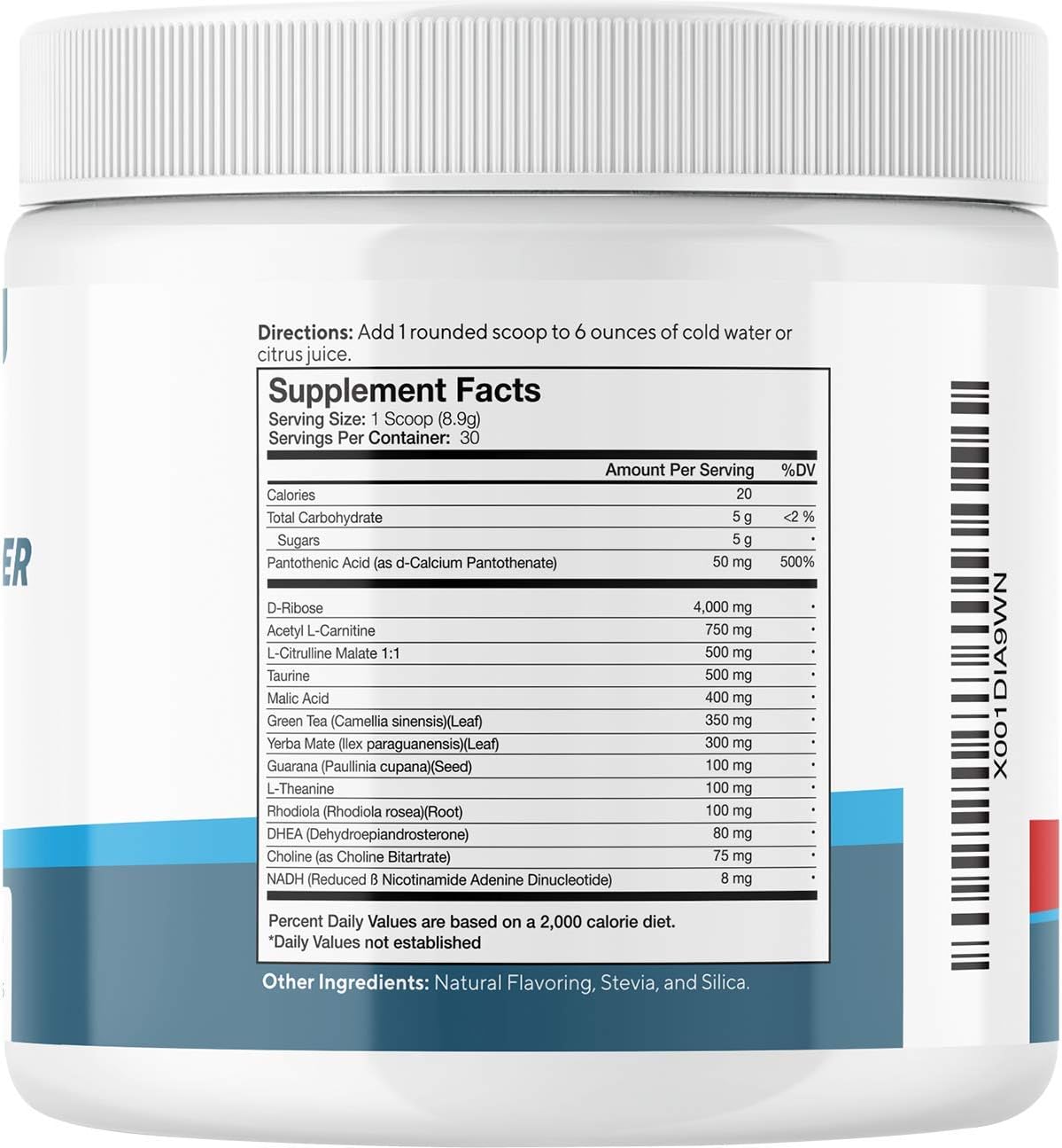 Fibrolief: Energy Optimizer - Vitamin and Herbal Supplement Powder - 1-Month Supply - Supports Physical and Mental Energy - No Artificial Sweeteners - All-Natural Flavoring - Absorbs Fast: Health & Personal Care