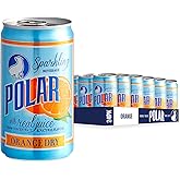 POLAR Dry Sparkling Soda Orange Flavor | Premium Cocktail Mixer Inspired by History | 24pk 7.5oz Cans