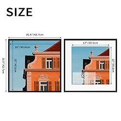 Rempry 16x16 Picture Frame, Display Pictures 12x12