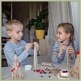 Huiguli 200 Pcs Square Wooden Sticks 30cm 3mm Natural Dowels Craft Rods view 5