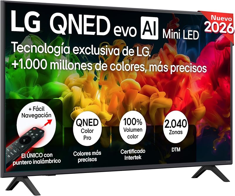 50QNED80B6B - Smart TV QNED EVO AI 50" 4K Sin Reflejos 94%, 2026