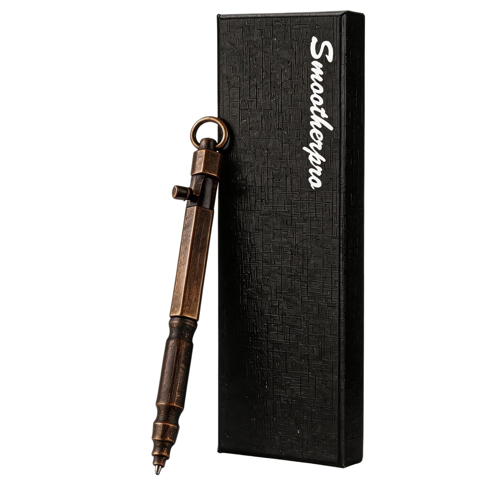 SMOOTHERPRO Solid Brass Bolt Action Pen | Ballpoint Pen | for Tremor Parkinson Arthritic Business EDC Signature | Color Bronze (BR631)