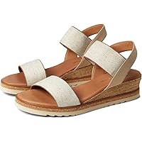 Amazon.com | André Assous Allison Wedge, Beige Linen, 5