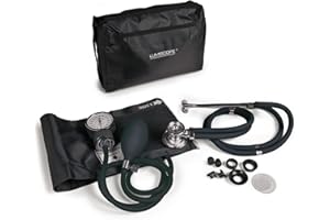 GRAHAM-FIELD Lumiscope Professional Blood Pressure Kit - Stethoscope, Manual BP Cuff, Sphygmomanometer - Black