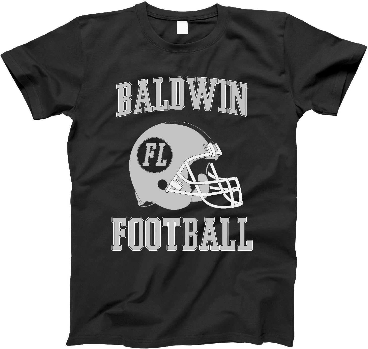 4INK Vintage Football City Baldwin Shirt for State Florida with FL on Retro Helmet Style Black Size XXX-Large