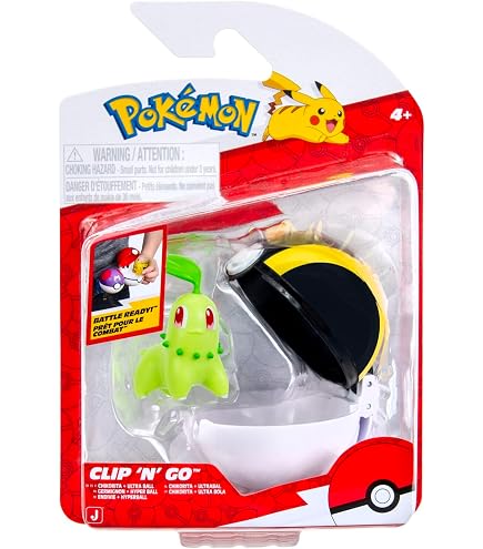 Amazon.com: Pokémon Clip 'N' Go Chikorita with Ultra Ball, Battle