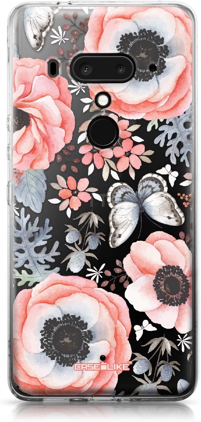 CASEiLike HTC U12 Plus case, Bohemian Floral Bouquets 2268 Pattern TPU Case Bumper Snap-on Back Cover for HTC U12 Plus