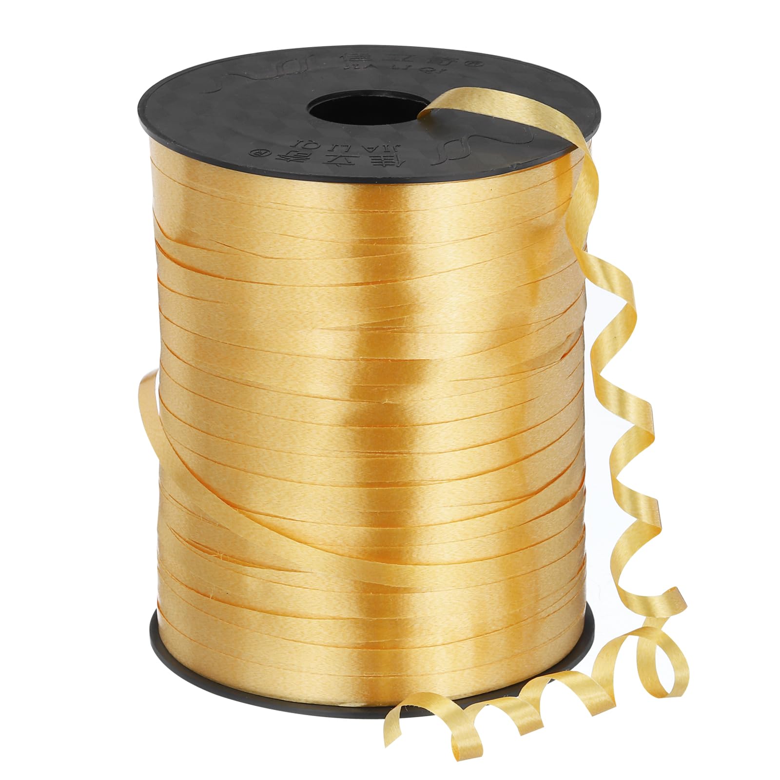 PATIKIL 500 Yards Curling Ribbon Crimped Balloon String Metallic 5mm for Party Decoration Gift Wrapping Art Crafts Light Gold