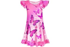 Sylfairy Girls Nightgowns, Unicorn Nightgown Princess Pajama Dresses for Girls Sleepwear Nightie