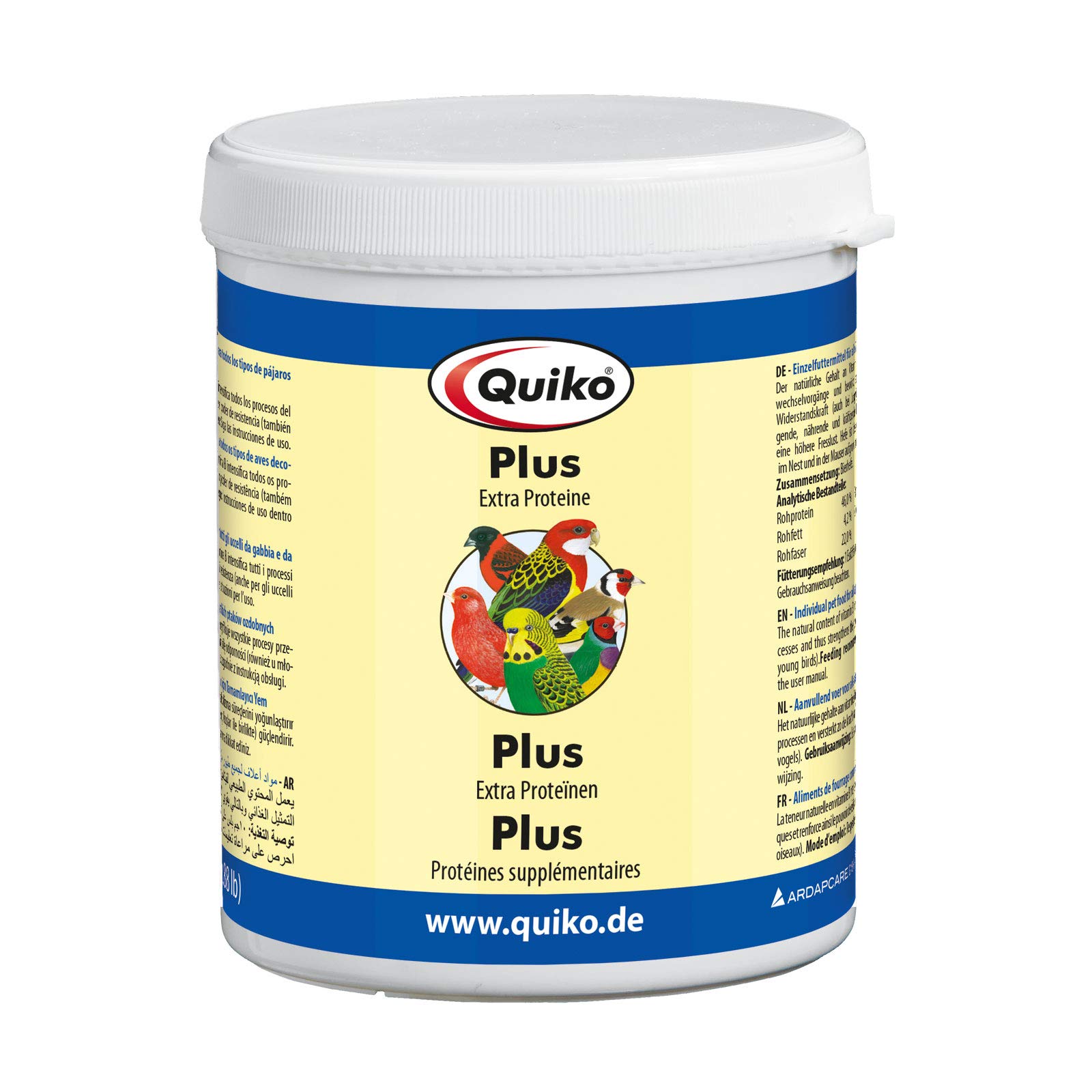 Quiko Plus with Extra Proteins for Young Birds Decorative Birds, Pack of 1 x 400 g