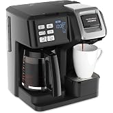 Hamilton Beach FlexBrew Trio 2-Way Drip &amp; Single Serve Coffee Maker | Single Serve Coffee Maker &amp; 12 Cup Coffee Maker | Compatible With K-Cups, Pods or Grounds | Black | 49976