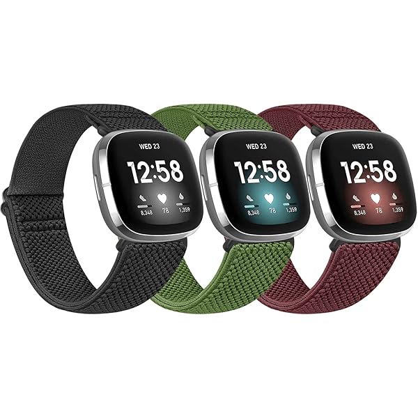 DKGKOO Adjustable Braided Solo Loop Bands Compatible With Fitbit Versa