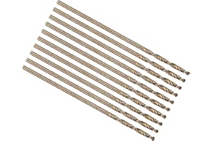 PATIKIL #57 Drill Bit, Micro Number Small Bits 4341 High-Speed Steel 118° Gold Finish for Soft Thin Metal Steel Wood Acrylic 