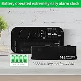 KWANWA Cordless Digital LED Alarm Clock 1.2in Green Display Battery Powered view 4