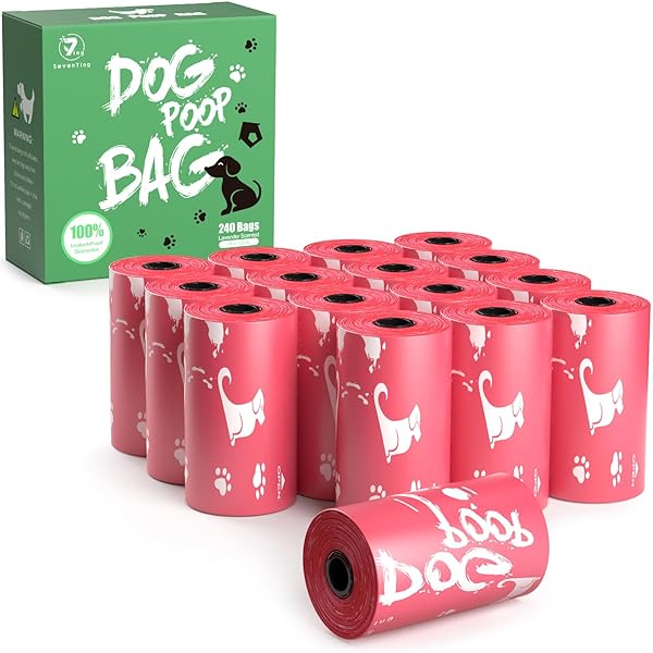 SEVENYING DOG POOP BAGS SCENTED, 240 COUNTS DOG...