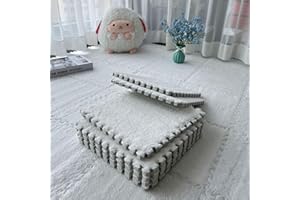 Interlocking Carpet Shaggy Soft EVA Foam Mats Fluffy Area Rugs Protective Floor Tiles Exercise Play Mat for Children Kids Roo