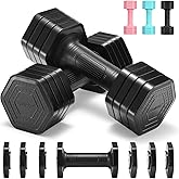 EQUIPRO Adjustable Dumbbell Set, 4 in 1 Free Weights Dumbbells Set for Women, Weights for Women at Home, 2lb 3lb 4lb 5lb with
