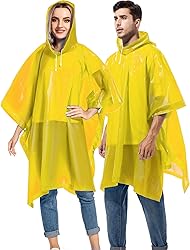 Borogo 2 Pack Rain Ponchos for Adults Reusable