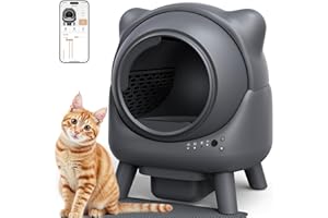 Self Cleaning Litter Box,Automatic Cat Litter Box for Multi Cats,FEELNEEDY Odor Control,litiere Pour Chat autonettoyant, Extr
