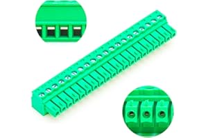 GENERIC Tcenofoxy 3.5mm 2/3/4/5/6/7/8/9/10/11/12/13/14/15/16/18/20/24 Pin Phoenix Connector PCB Screw Terminal Block Connector (2Pcs 3.5M-20Pin)