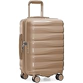 Traveler's Choice Edinburgh II Hardside Spinner Luggage, TSA Lock, Sand, 21" Carry-on
