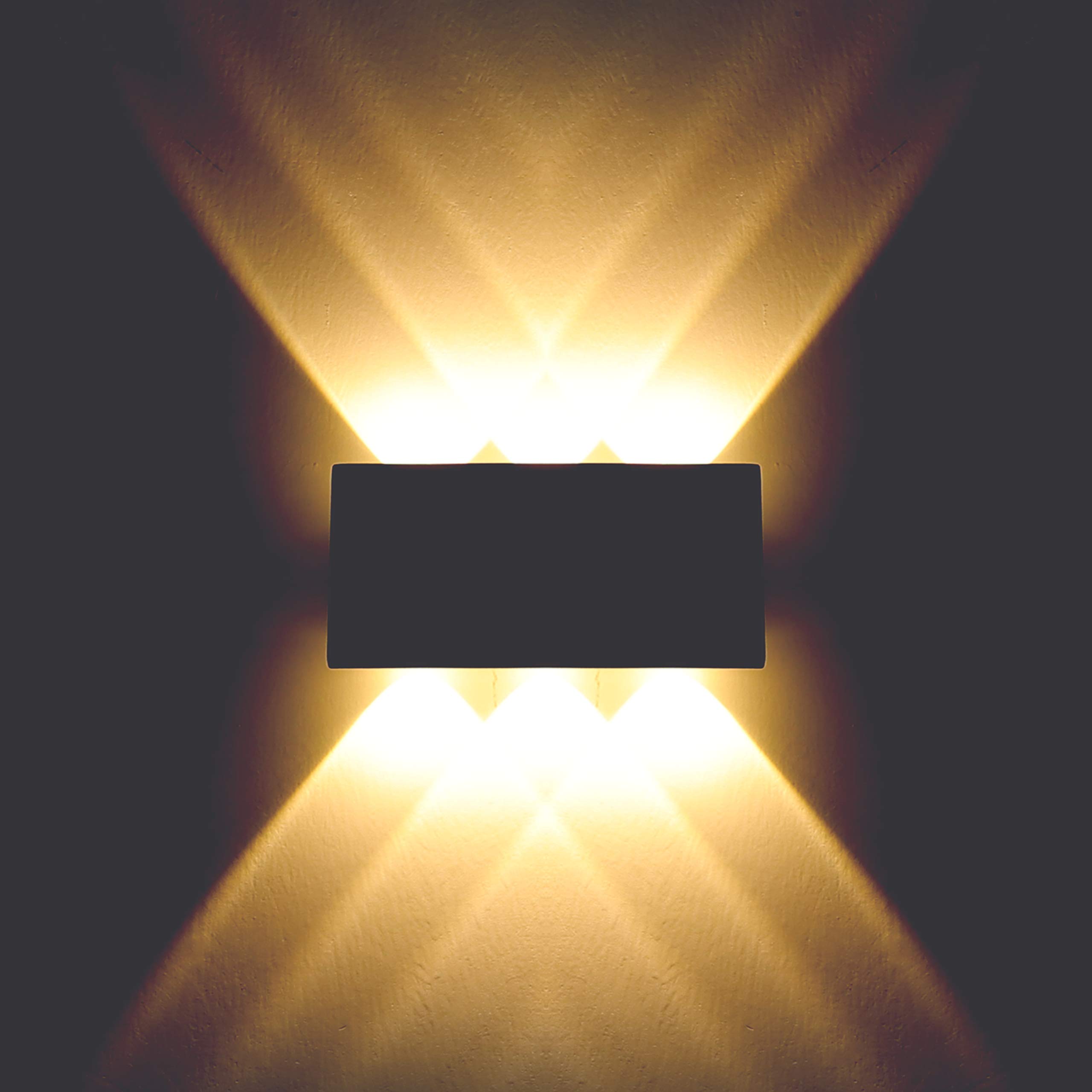 BELLALICHT Luminaire Mural intérieur up and Down 6W Applique led murale en Aluminium Étanche IP54 Lumiere Blanc Chaud Pour Salon escalier Couloir Chambre Hotel