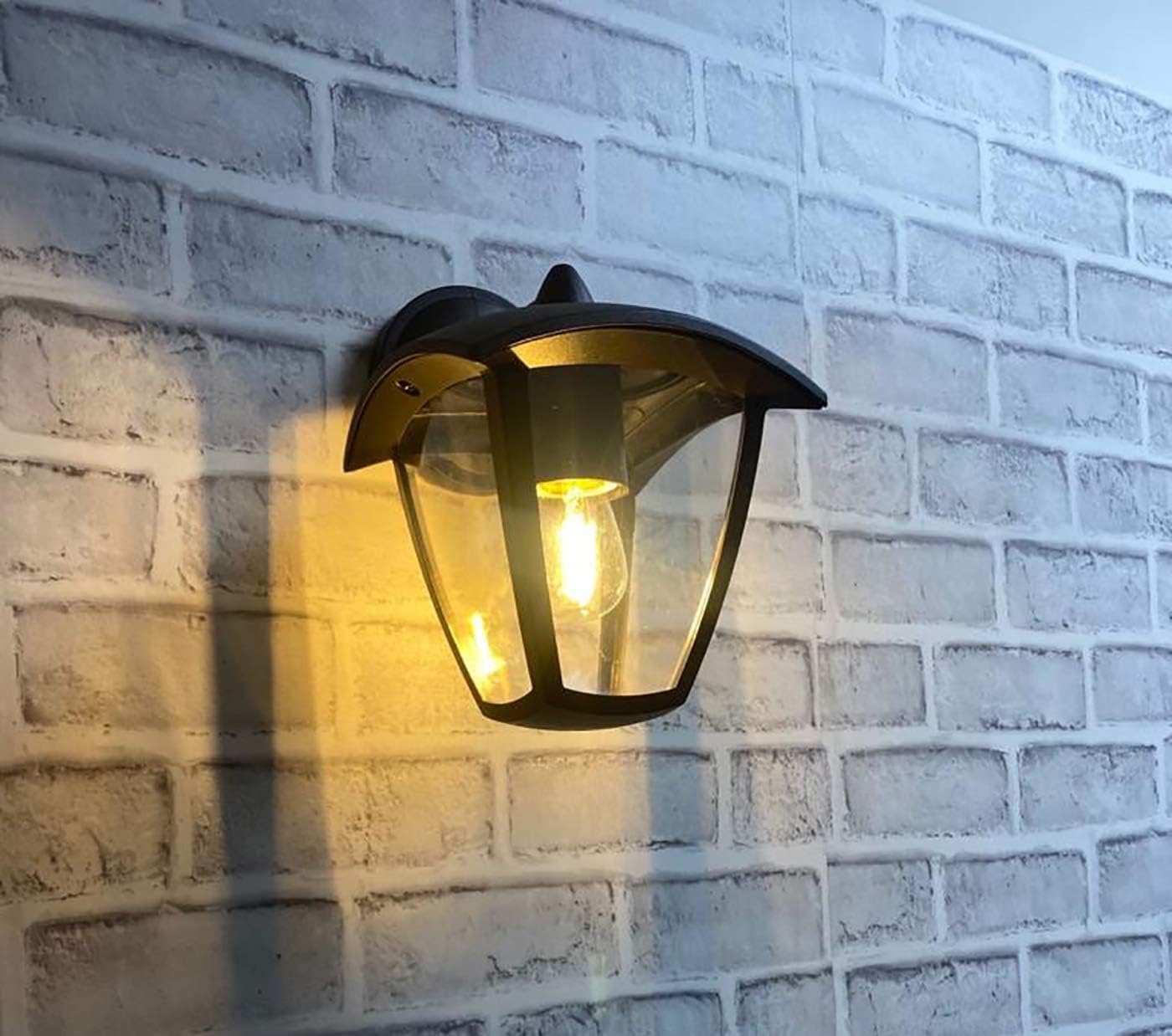 CGC Black Outdoor Coach Lantern Wall Light Down Traditional