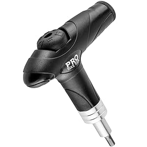 Pro Bike Tool Adjustable Torque Wrench Set - 4, 5, 6 NM - Shop Quality Bicycle Multitool Suitable for Home Use - Includes 3, 4, 5mm Allen, T25 Tool Bits - Maintenance Kit for Road and Mountain Bikes