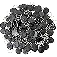 ETEKJOY 100 PCS 125KHz RFID Key Fob Proximity ID Card Token Tag Keypad Card for Door Entry Access Control System for Security Lock Wholesale, Read Only (Black)