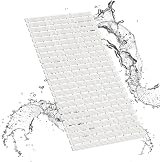XIYUNTE Large Shower Mat 90x40cm Non Slip Anti Mould Cut to Size Cream view 9