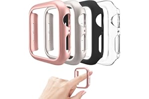 Mugust 4 Pack Hard PC Bumper Case Compatible with Apple Watch SE (2nd Gen) Series 6 5 4 SE 40mm Without Glass Screen Protector, Ultra-Thin Scratch Resistant Edge Frame Cover for iWatch 40mm